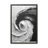Yin-Yang Impasto Swirl - Dramatic Black & White Art Print