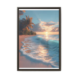 Tropical Golden Hour Serenity - Aerial Beach Canvas Art