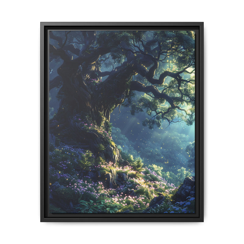 Enchanted Forest Bioluminescence - Premium Illustrated Art Print