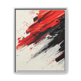 Chaotic Red and Black Abstract Art Print - Modern 8K Expression