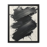 Abstract Energy: Bold Black & White Brush Stroke Art Print