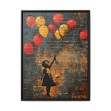 Urban Dreamscape: Child & Balloons Banksy-Inspired Fine Art Print