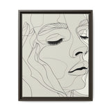 Japandi Minimalist One-Line Art Portrait - Monochrome Ink on Paper