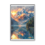 Golden Hour Majesty: Ultra-Realistic Anime Landscape Art Print