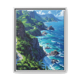 Coastal Elegance: Aerial BC Highway Art Print on Museum Paper