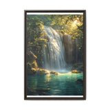 Mystical Forest Waterfall - High-Definition Nature Canvas Print
