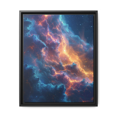 Stellar Garden: Neon Cosmos Nature Art Print - Museum Grade
