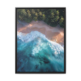 Golden Hour Serenity: Vibrant Tropical Beach Aerial View, Fine Art Print