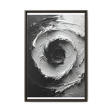 Monochrome Yin-Yang Impasto Swirl Art Print - Museum Grade
