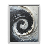 Yin-Yang Harmony: Abstract Monochrome Impasto Fine Art Print