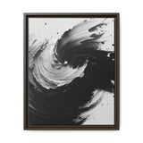 Monochrome Elegance: Abstract Swirls Art Print on Museum Paper