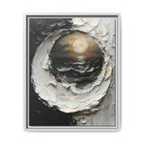 Monochrome Yin-Yang Swirl - High-Contrast Abstract Fine Art Print