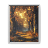 Enchanted Twilight Forest: Bioluminescent Autumn Canvas Print