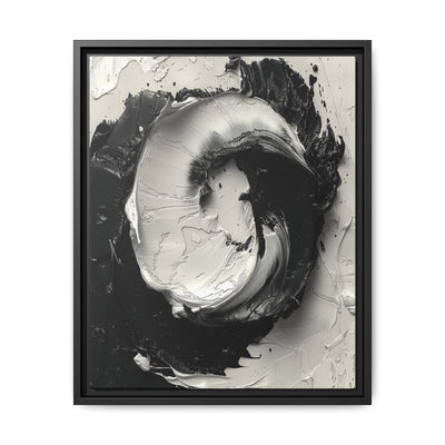 Yin-Yang Swirl Abstract Art - High Contrast Oil Painting Print