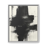 Abstract Monochrome Brushstroke Art - Dynamic Canvas Print