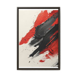 Abstract Red & Black Chaos - Vivid Ink Splatter Art Print