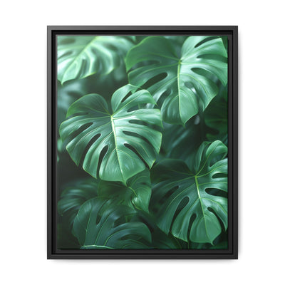 Ethereal Monstera Leaves Art Print - Floating Serenity
