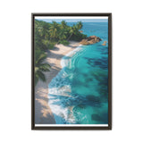 Tropical Paradise: Golden Hour Aerial Beachscape Print