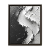 Monochrome Yin-Yang Impasto Swirl - Fine Art Modern Print