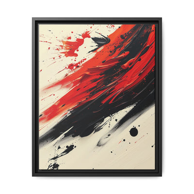 Vivid Red and Black Abstract Acrylic Chaos - Fine Art Print