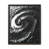 Monochrome Elegance: Abstract Swirl Art Print on Museum Paper