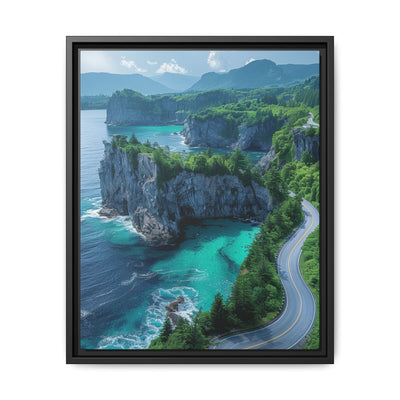 Coastal Serenity: Aerial BC Highway Exquisite Art Print