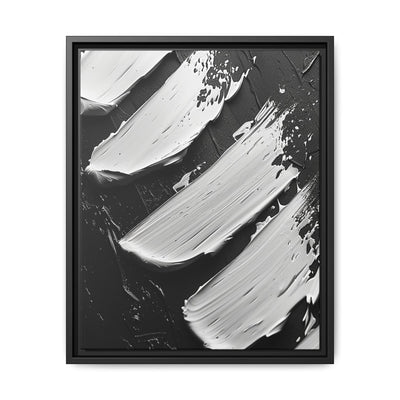 Monochrome Elegance: Abstract Brushstroke Swirl Art Print
