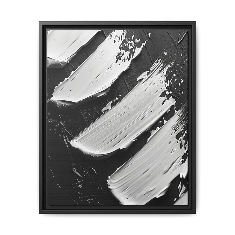 Monochrome Elegance: Abstract Brushstroke Swirl Art Print