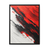 Vivid Chaos: Dynamic Red and Black Abstract Art Print 8K