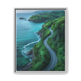 Coastal BC Highway Aerial View - Lush & Serene Art Print