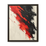 Abstract Energy: Red and Black Dynamic Brushstroke Art Print