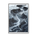Monochrome Yin-Yang Swirl Art - Impasto Brush Stroke Print