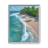 Tropical Beach Golden Hour Escape - Vibrant 4K Wall Art Print