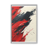 Vivid Red & Black Abstract Chaos - Modern Ink Acrylic Art Print