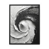 Yin-Yang Impasto Swirl - Dramatic Black & White Art Print