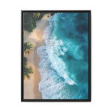 Golden Hour Elegance: Tropical Beach Aerial View - Premium Print