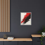 Abstract Red & Black Dynamic Motion - Modern Ink Art Print 8K