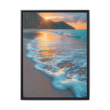 Tropical Serenity at Golden Hour - Vibrant Beach Aerial View
