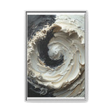 Yin-Yang Harmony: Abstract Impasto Swirl Fine Art Print