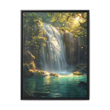 Mystical Forest Waterfall - High-Definition Nature Canvas Print