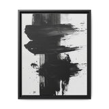 Abstract Elegance: Dynamic Black & White Brush Stroke Art Print