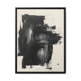 Abstract Essence: Bold Black & White Dynamic Brush Stroke Art Print