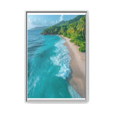 Tropical Serenity: Golden Hour Beach - Vibrant Art Print