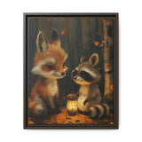 Enchanted Woodland Gathering - Autumn Lantern Art Print