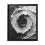 Monochrome Yin-Yang Impasto Swirl Art Print - Museum Grade