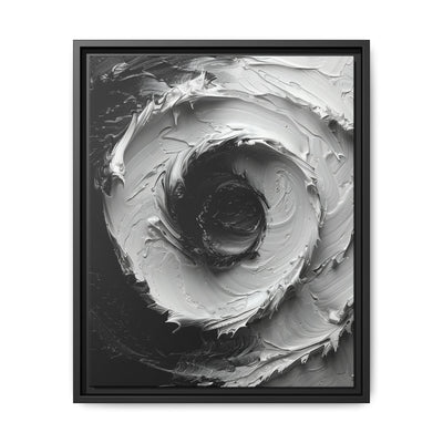 Monochrome Yin-Yang Impasto Swirl Art Print - Museum Grade