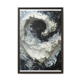 Monochrome Yin-Yang Impasto Art Print - Modern Abstract Elegance
