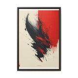 Vivid Red & Black Abstract Chaos - Modern Ink-Acrylic 8K Print