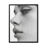 Japandi Minimalist One-Line Art - Ink Portrait & Hands Print
