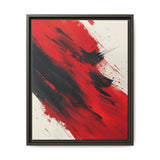 Abstract Fury: Vivid Red & Black Brushstrokes on White - 8K Art Print